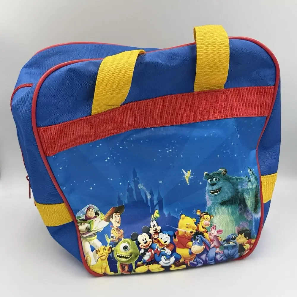 Vintage Disney Pixar Character Bowling Ball Bag Mickey Stitch Pooh Toy Story